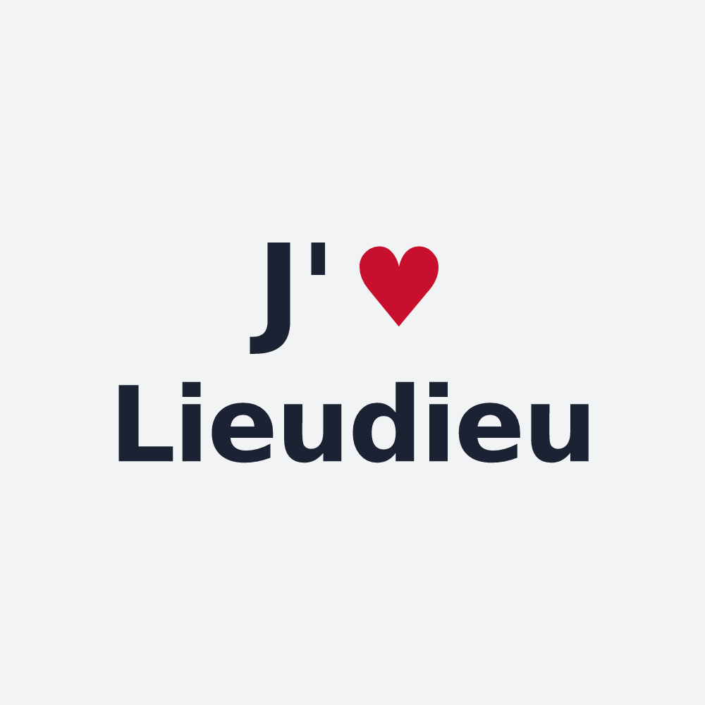 Poster personnalisé Lieudieu — design J'aime Lieudieu