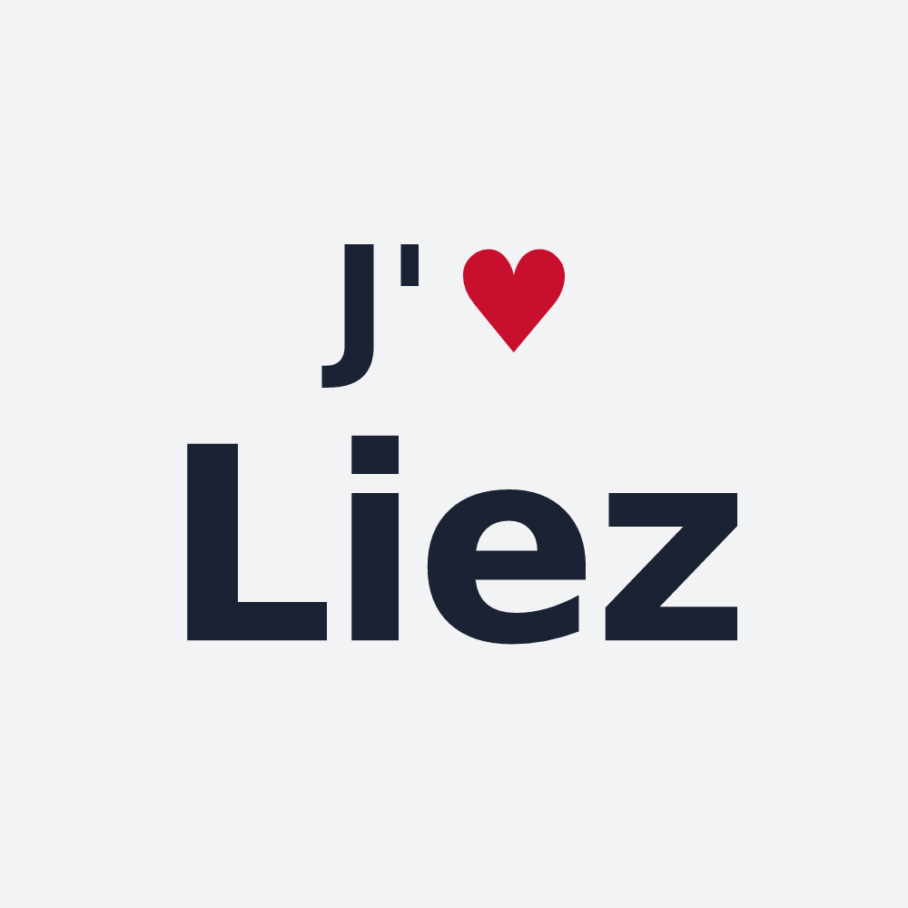 Poster personnalisé Liez — design J'aime Liez