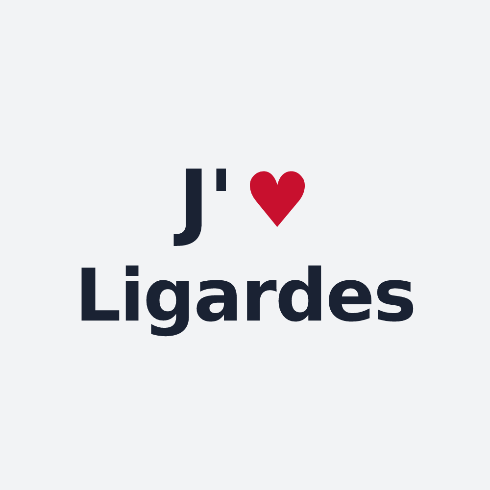 Poster personnalisé Ligardes — design J'aime Ligardes