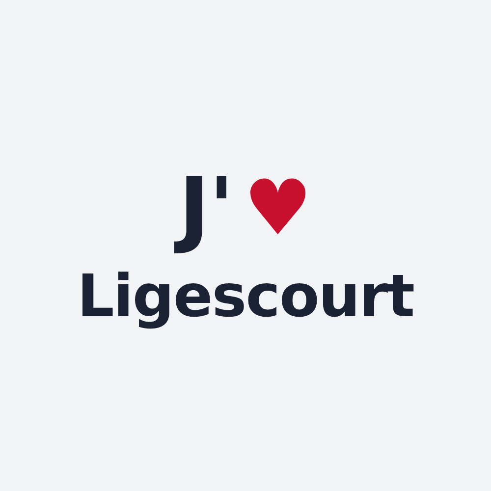 Poster personnalisé Ligescourt — design J'aime Ligescourt