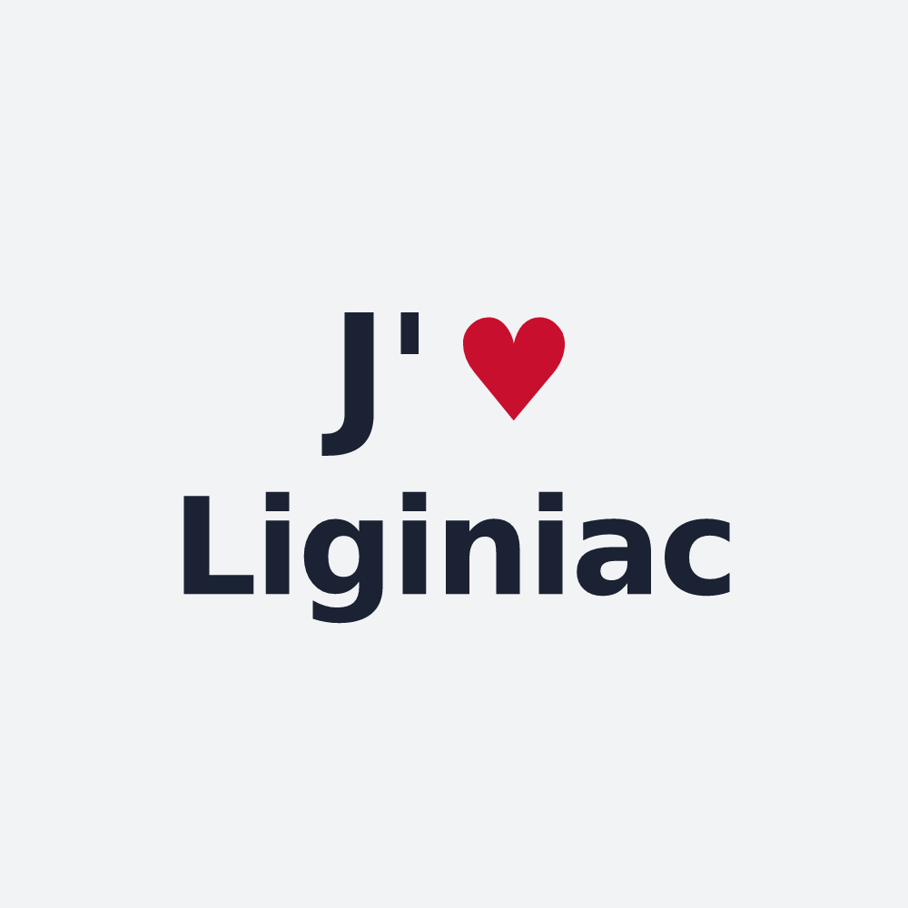 Poster personnalisé Liginiac — design J'aime Liginiac