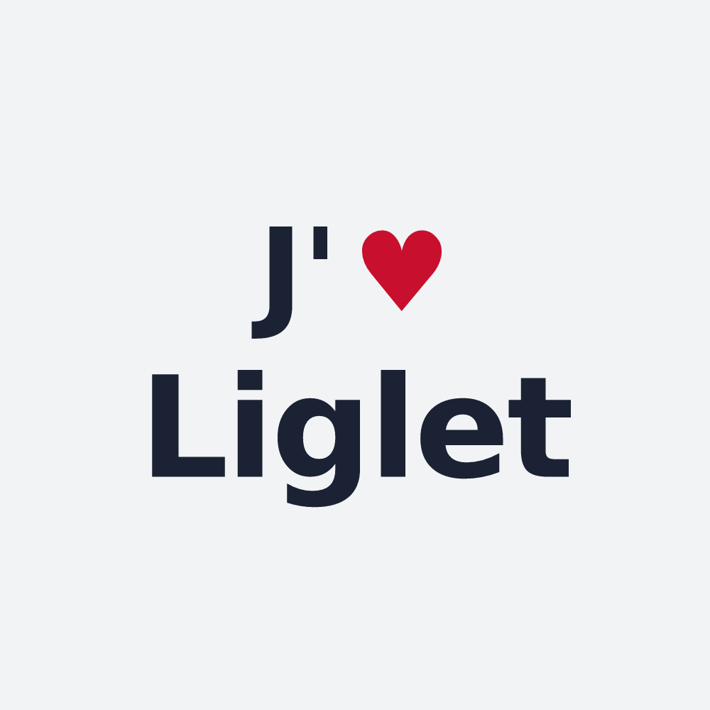 Poster personnalisé Liglet — design J'aime Liglet