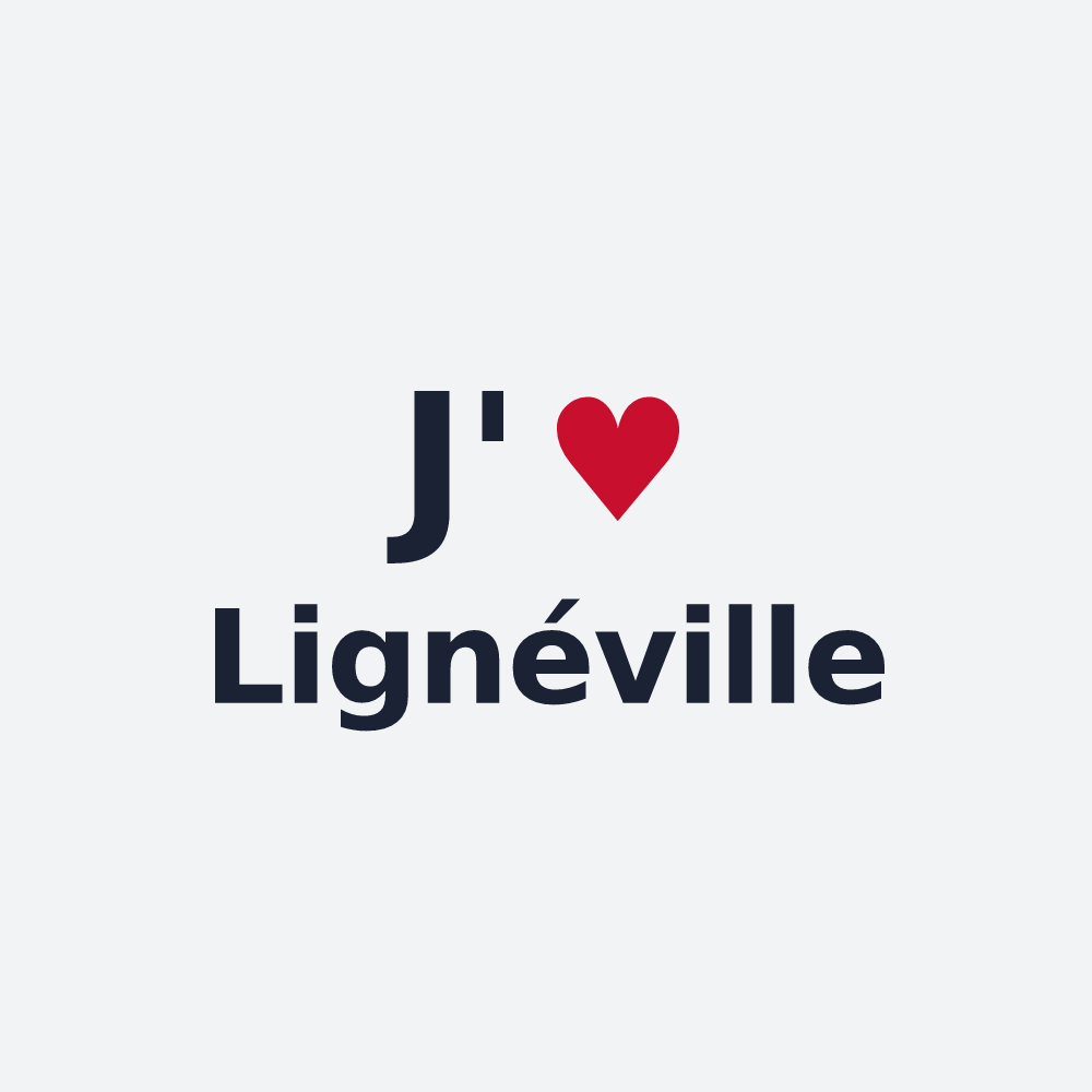 Poster personnalisé Lignéville — design « J'aime Lignéville » imprimé sur le poster