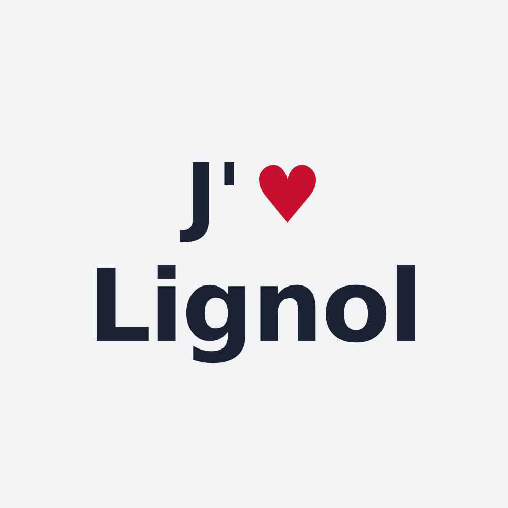Poster personnalisé Lignol — design J'aime Lignol