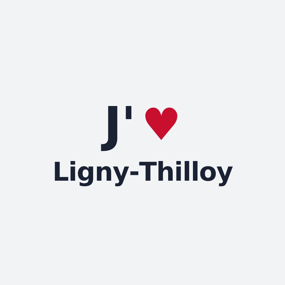 Poster personnalisé Ligny-Thilloy — design J'aime Ligny-Thilloy
