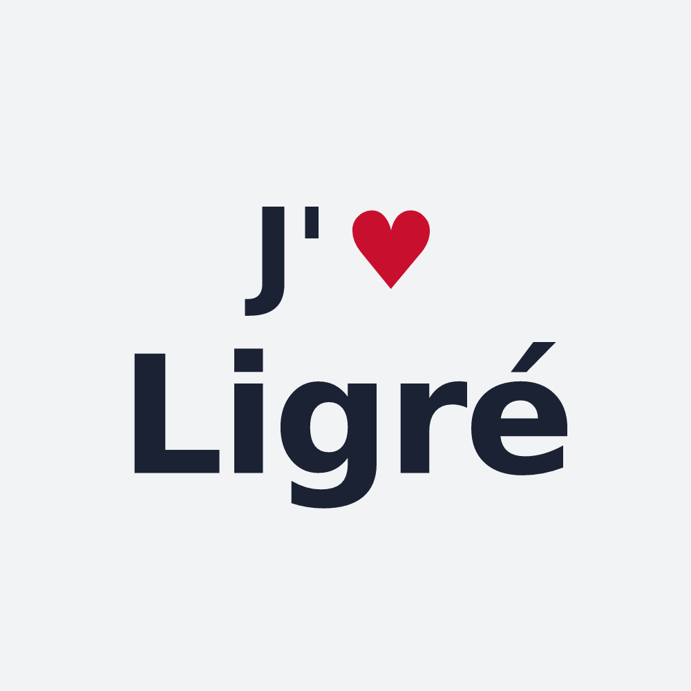 Poster personnalisé Ligré — design J'aime Ligré