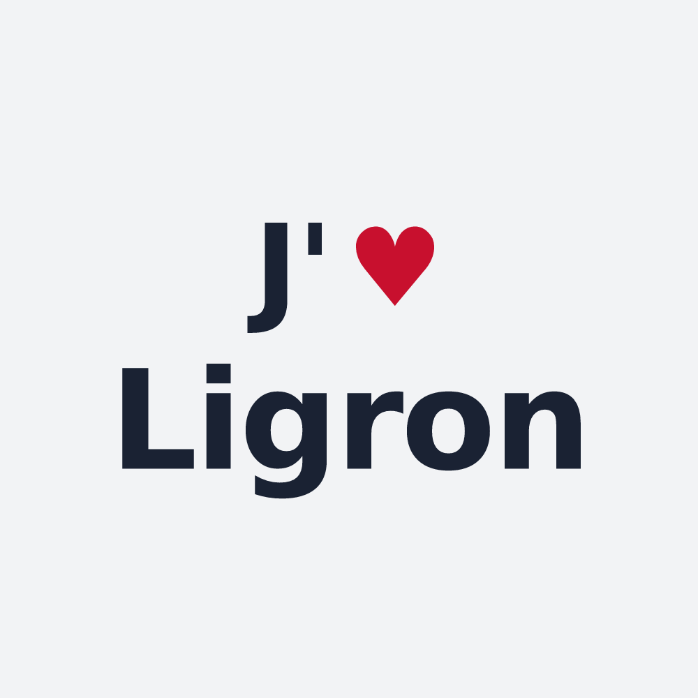 Poster personnalisé Ligron — design J'aime Ligron