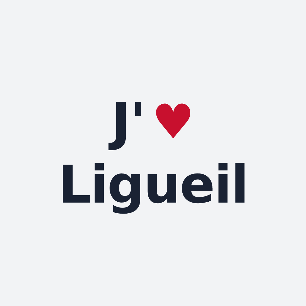 Poster personnalisé Ligueil — design J'aime Ligueil