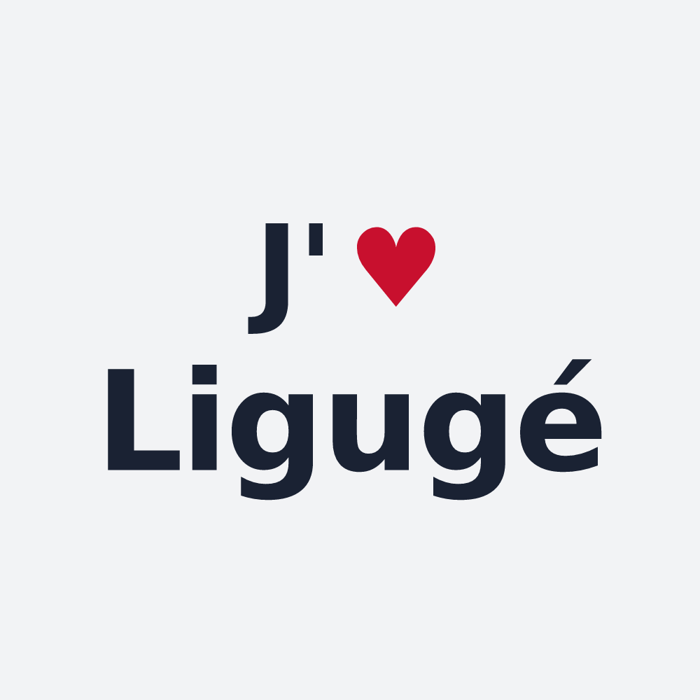 Poster personnalisé Ligugé — design J'aime Ligugé