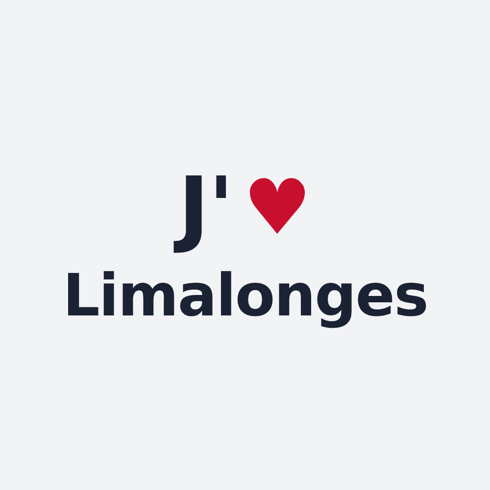 Poster personnalisé Limalonges — design « J'aime Limalonges » imprimé sur le poster