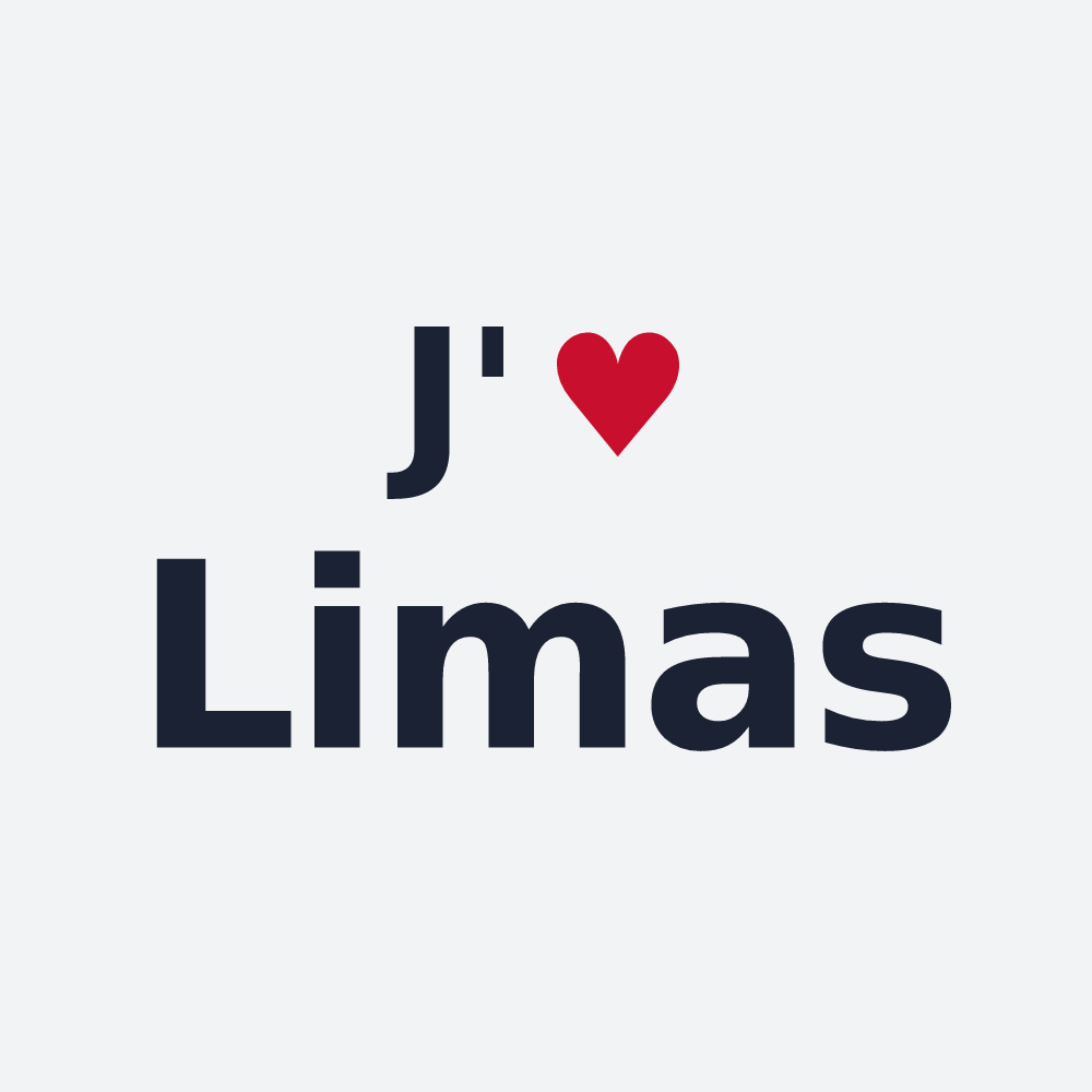 Poster personnalisé Limas — design « J'aime Limas » imprimé sur le poster