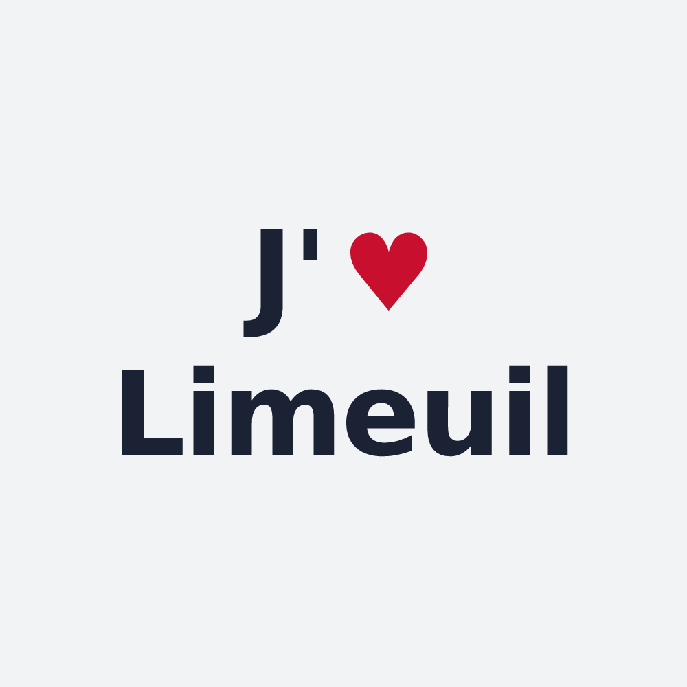 Poster personnalisé Limeuil — design « J'aime Limeuil » imprimé sur le poster