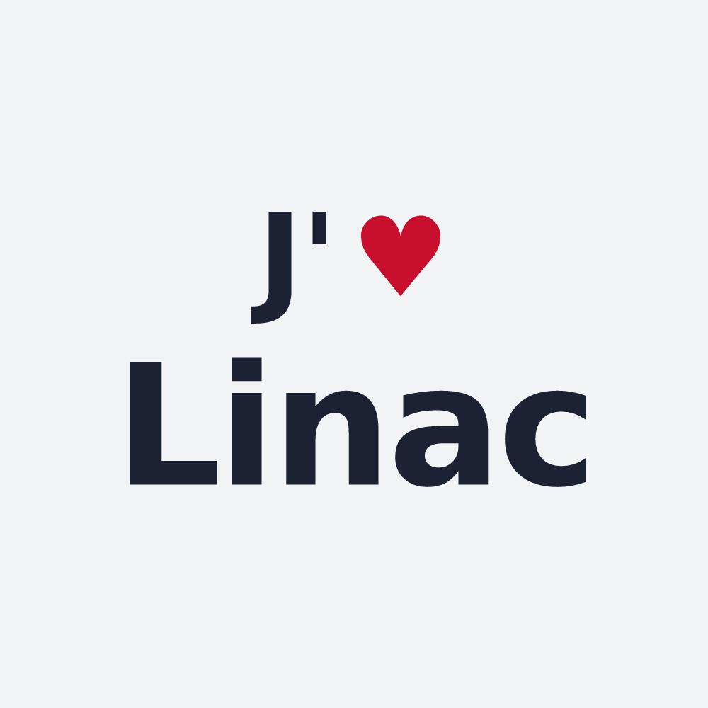 Poster personnalisé Linac — design J'aime Linac