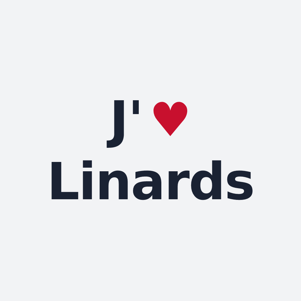 Poster personnalisé Linards — design J'aime Linards