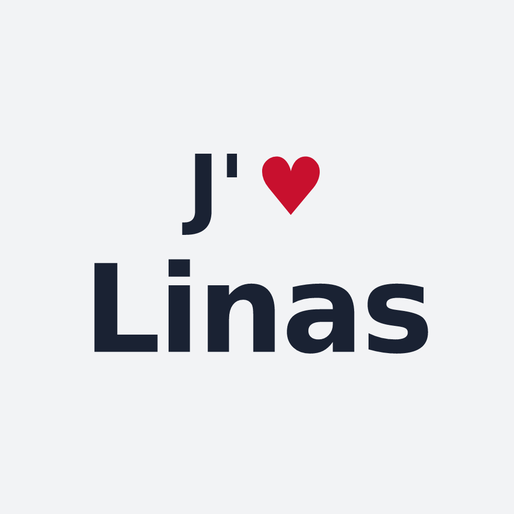 Poster personnalisé Linas — design J'aime Linas