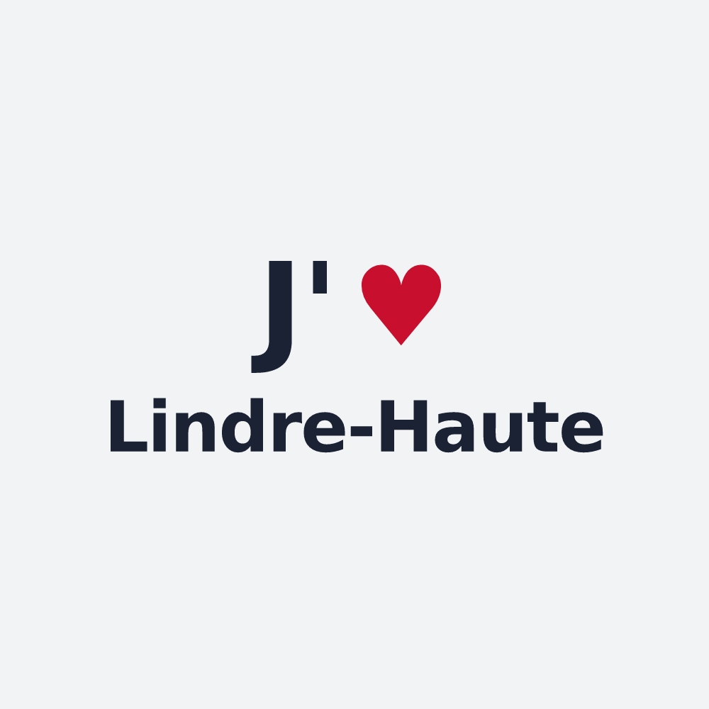 Poster personnalisé Lindre-Haute — design « J'aime Lindre-Haute » imprimé sur le poster