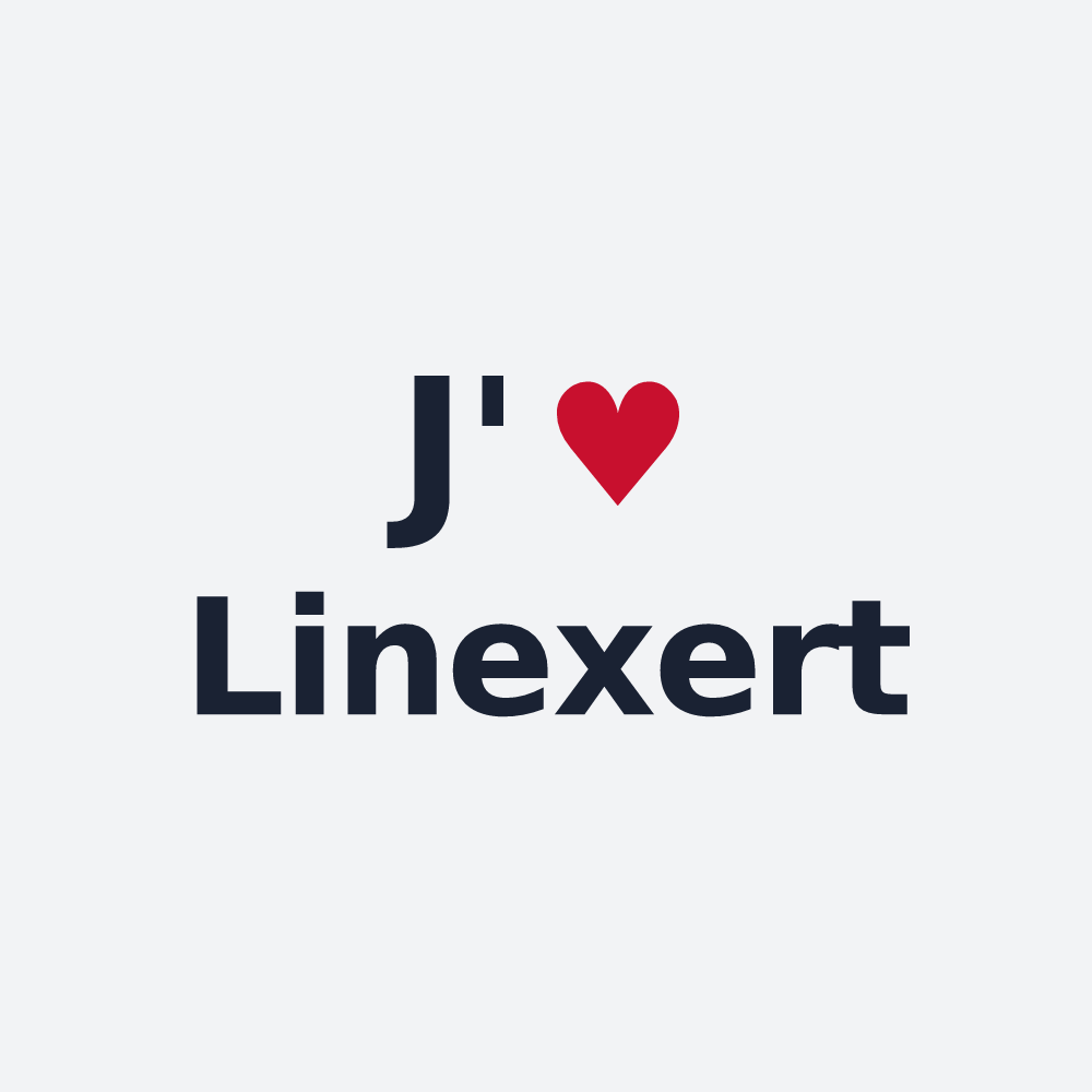 Poster personnalisé Linexert — design J'aime Linexert