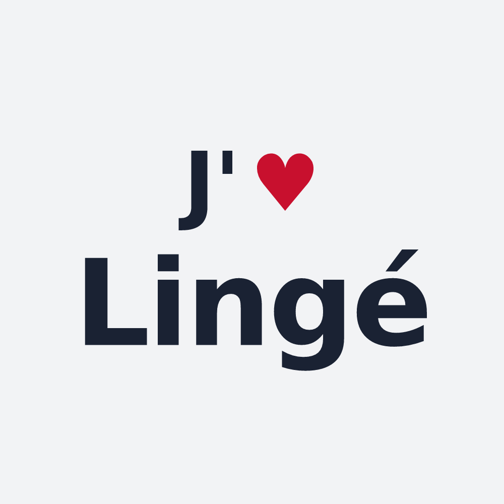 Poster personnalisé Lingé — design J'aime Lingé
