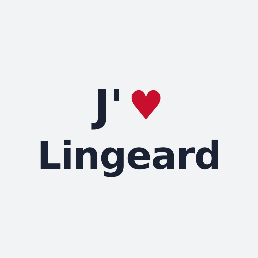 Poster personnalisé Lingeard — design J'aime Lingeard