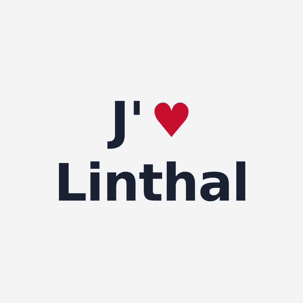 Poster personnalisé Linthal — design « J'aime Linthal » imprimé sur le poster