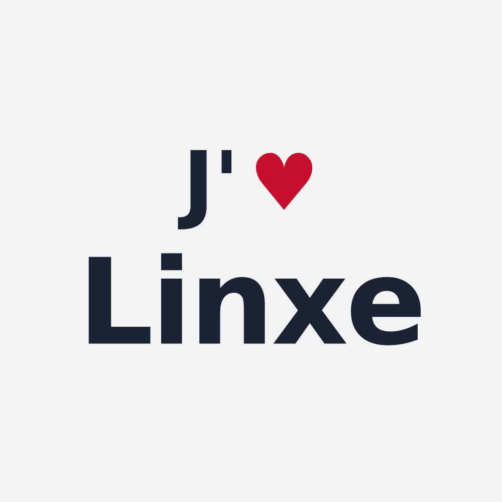 Poster personnalisé Linxe — design J'aime Linxe