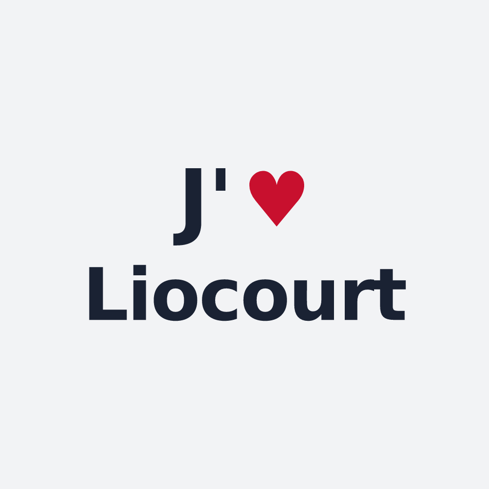 Poster personnalisé Liocourt — design J'aime Liocourt
