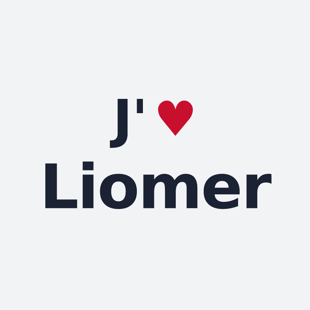 Poster personnalisé Liomer — design J'aime Liomer