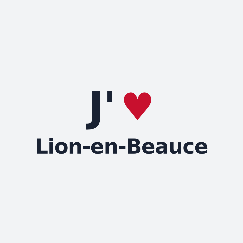 Poster personnalisé Lion-en-Beauce — design J'aime Lion-en-Beauce