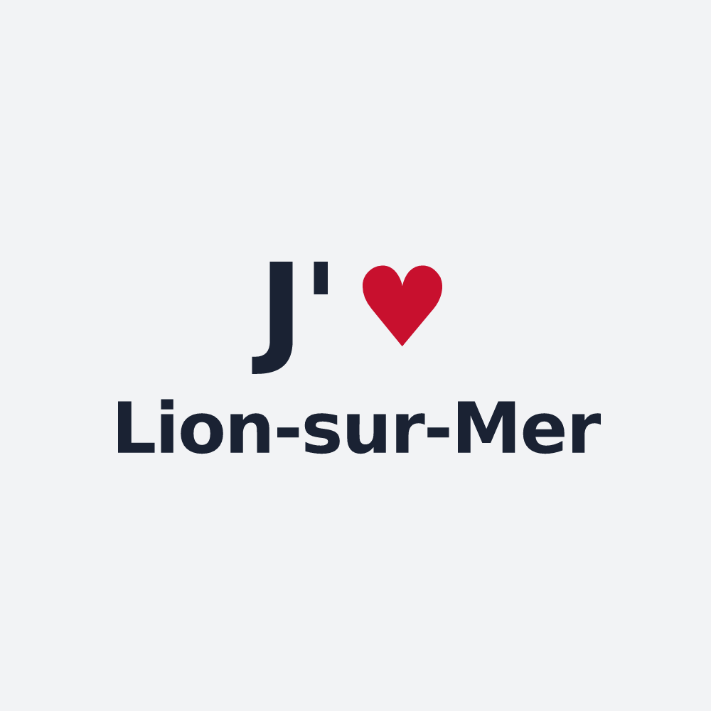 Poster personnalisé Lion-sur-Mer — design J'aime Lion-sur-Mer