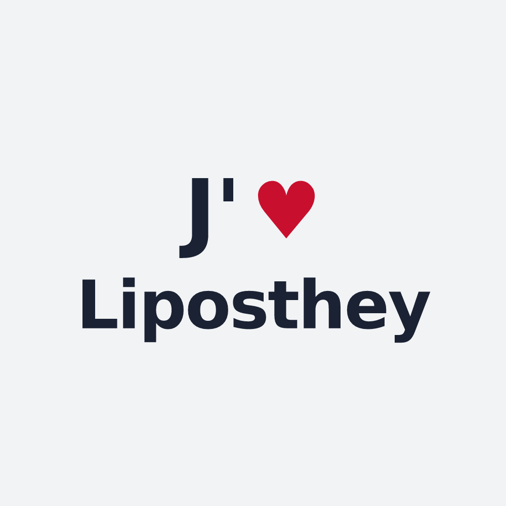 Poster personnalisé Liposthey — design « J'aime Liposthey » imprimé sur le poster