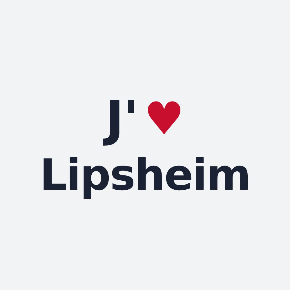 Poster personnalisé Lipsheim — design J'aime Lipsheim