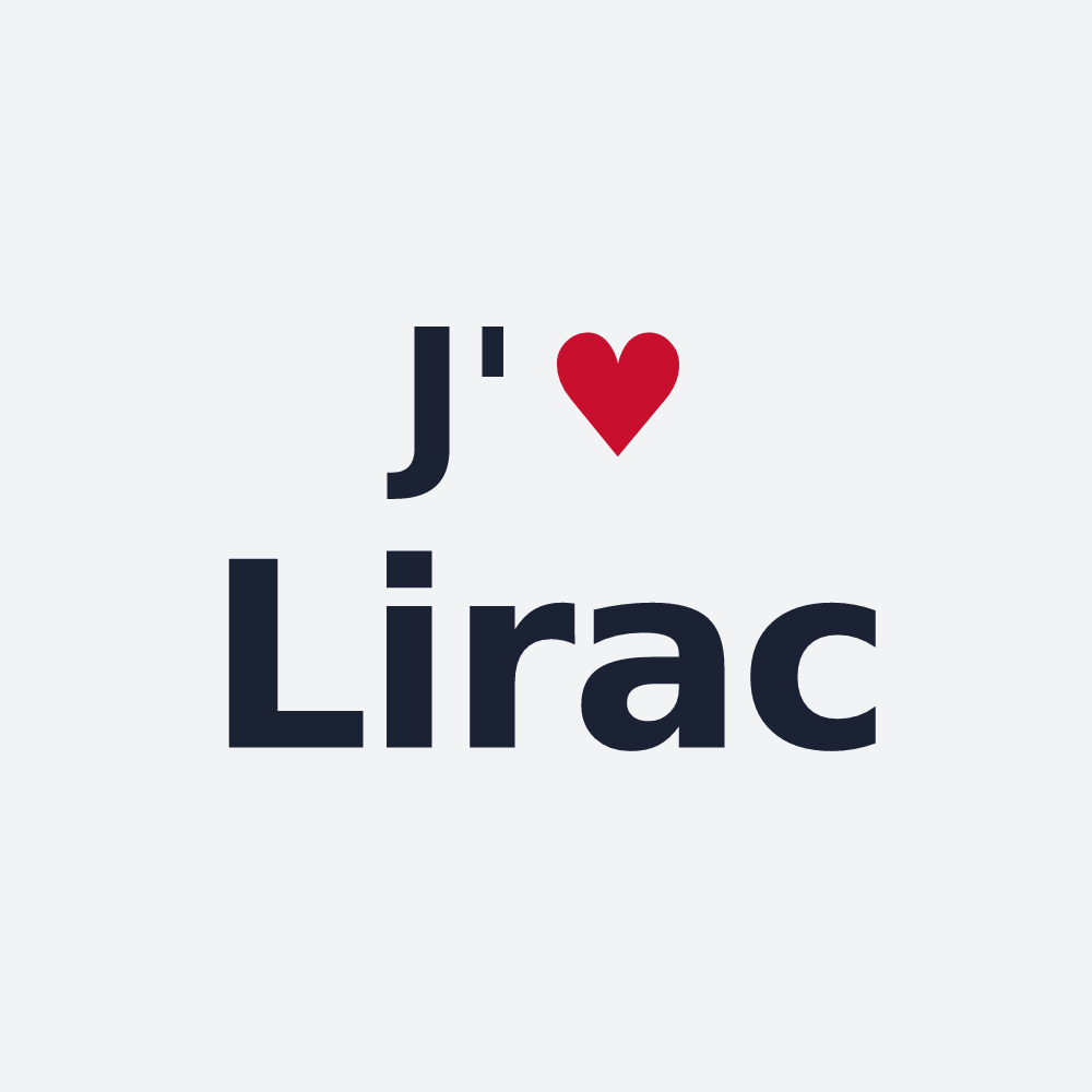 Poster personnalisé Lirac — design J'aime Lirac