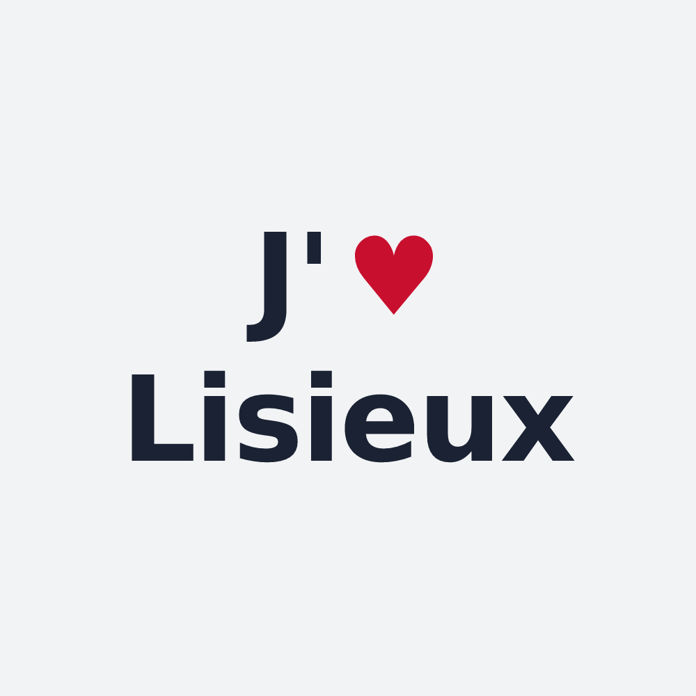 Poster personnalisé Lisieux — design J'aime Lisieux
