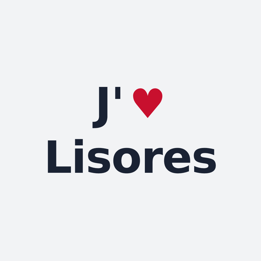 Poster personnalisé Lisores — design J'aime Lisores
