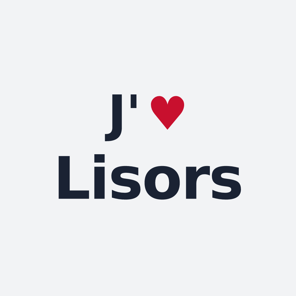 Poster personnalisé Lisors — design J'aime Lisors