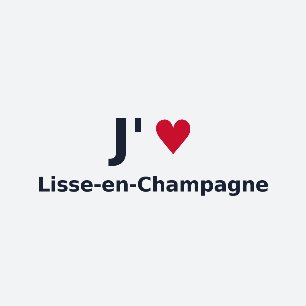 Poster personnalisé Lisse-en-Champagne — design J'aime Lisse-en-Champagne