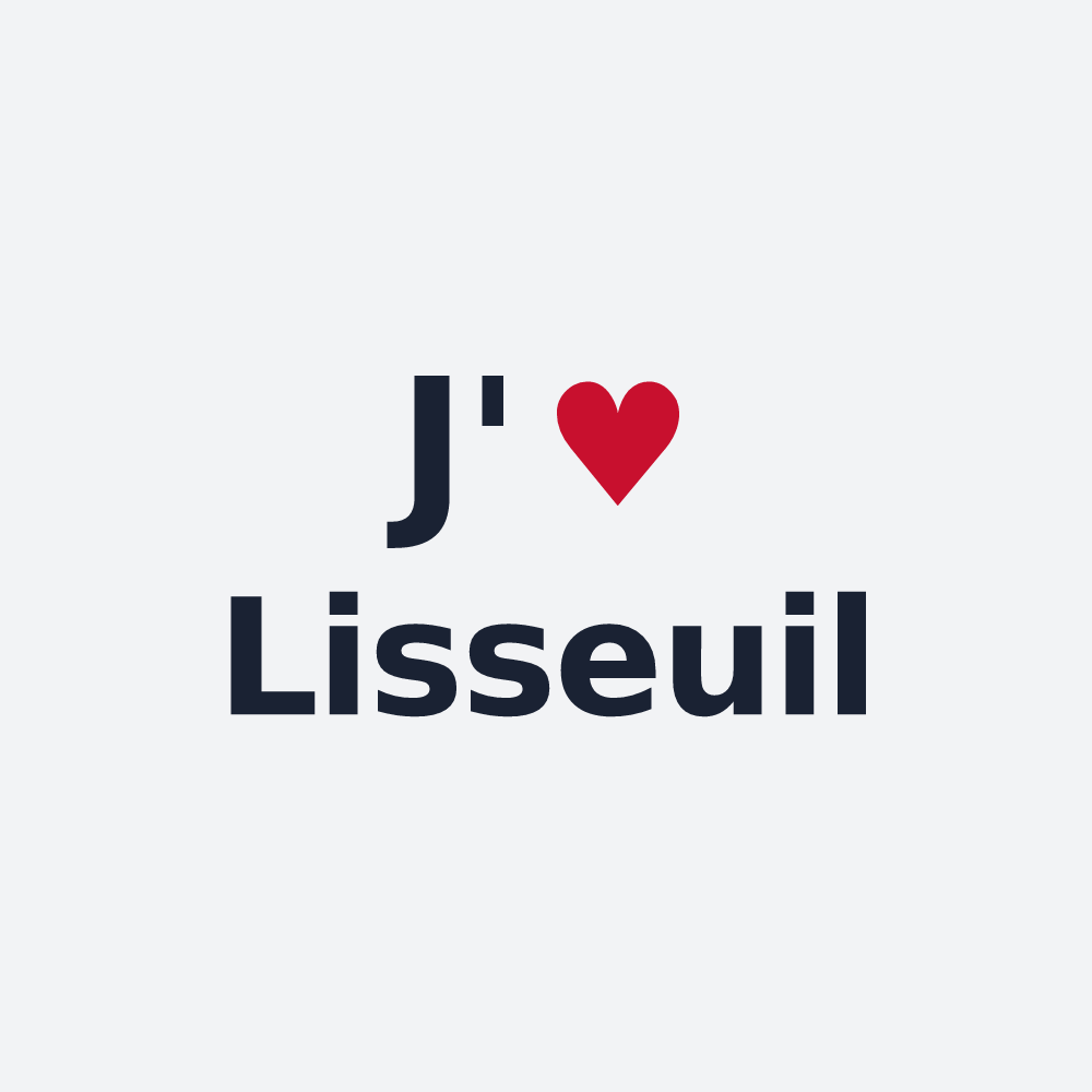 Poster personnalisé Lisseuil — design J'aime Lisseuil