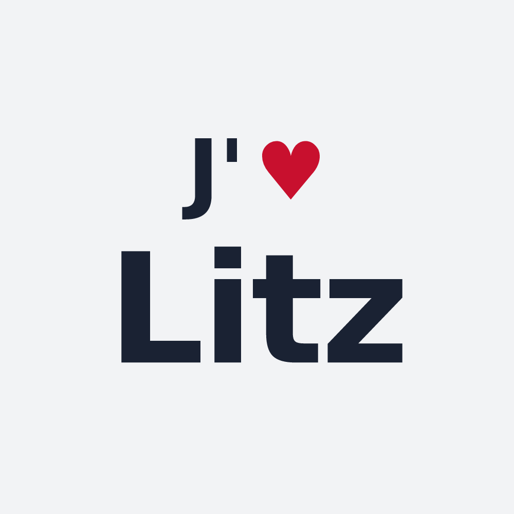 Poster personnalisé Litz — design J'aime Litz