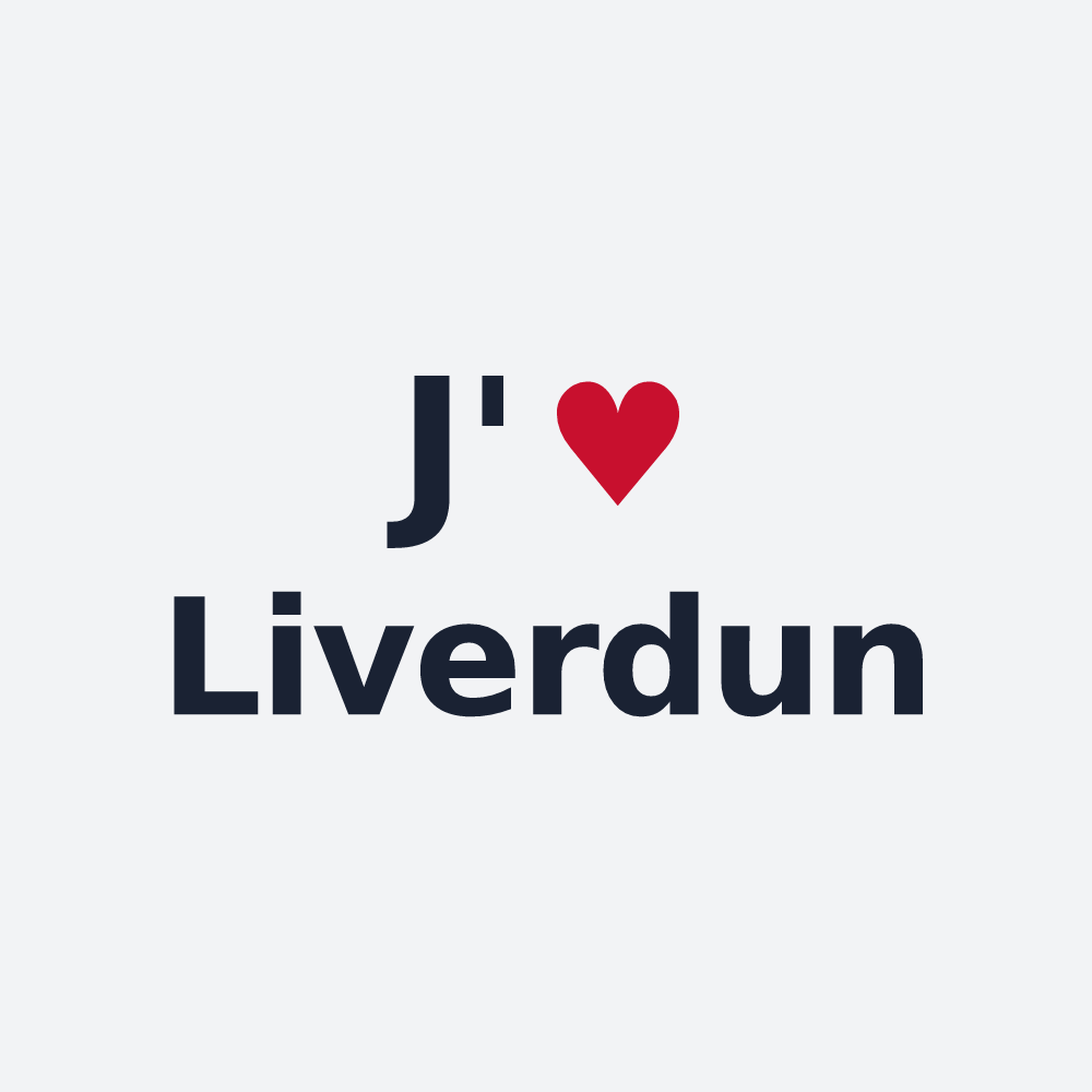 Poster personnalisé Liverdun — design « J'aime Liverdun » imprimé sur le poster