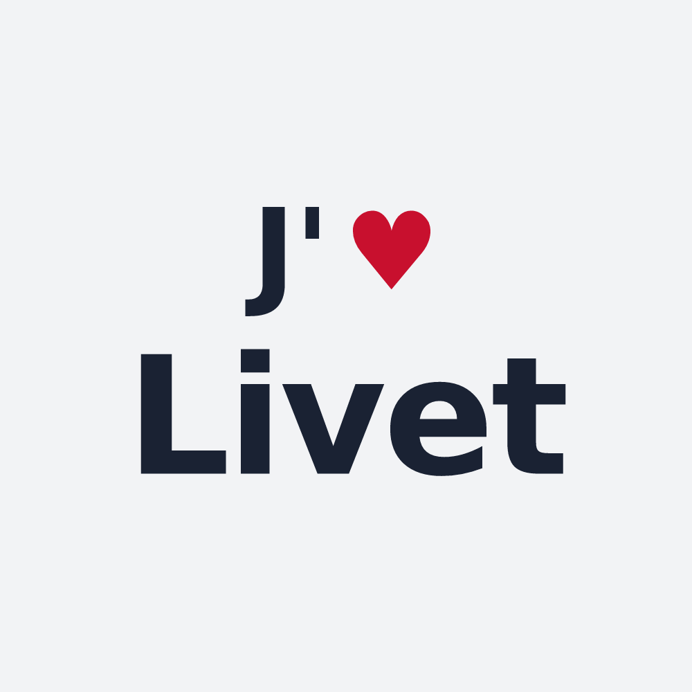 Poster personnalisé Livet — design J'aime Livet