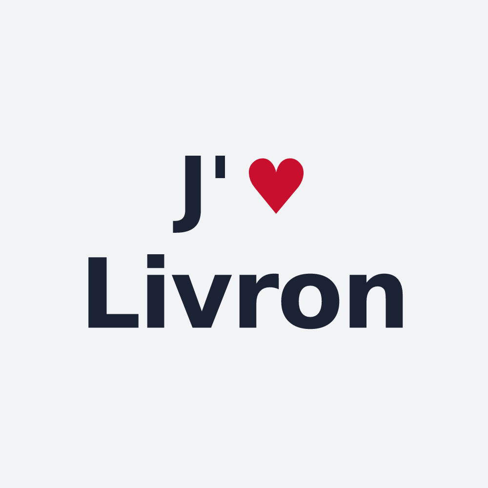 Poster personnalisé Livron — design J'aime Livron