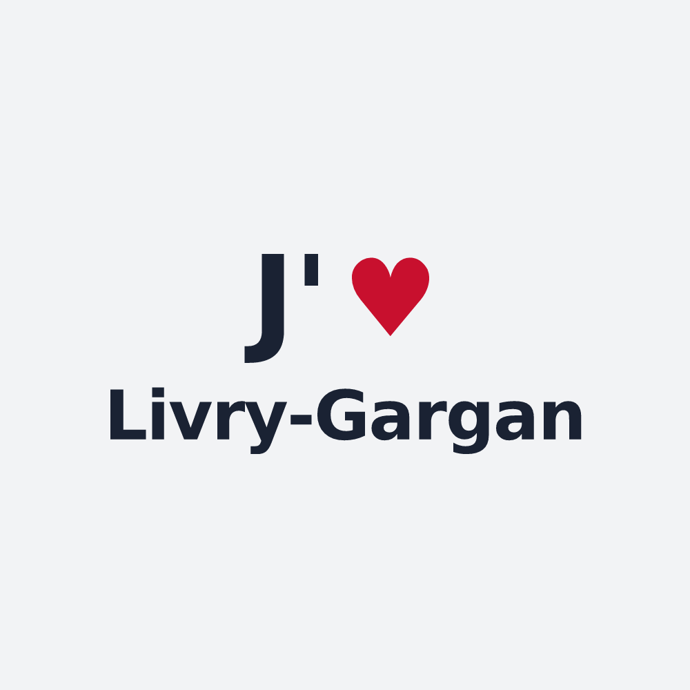 Poster personnalisé Livry-Gargan — design J'aime Livry-Gargan
