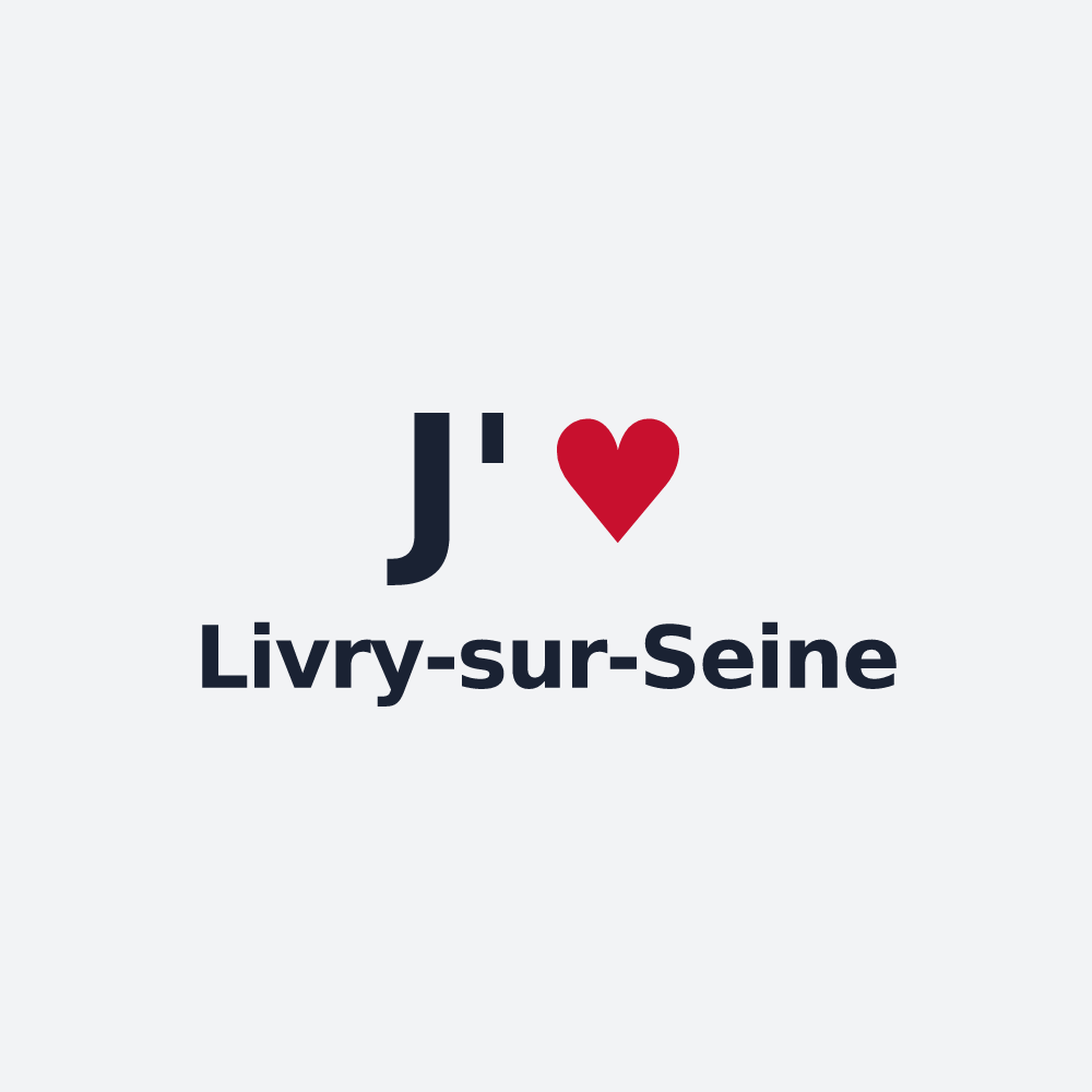 Poster personnalisé Livry-sur-Seine — design J'aime Livry-sur-Seine