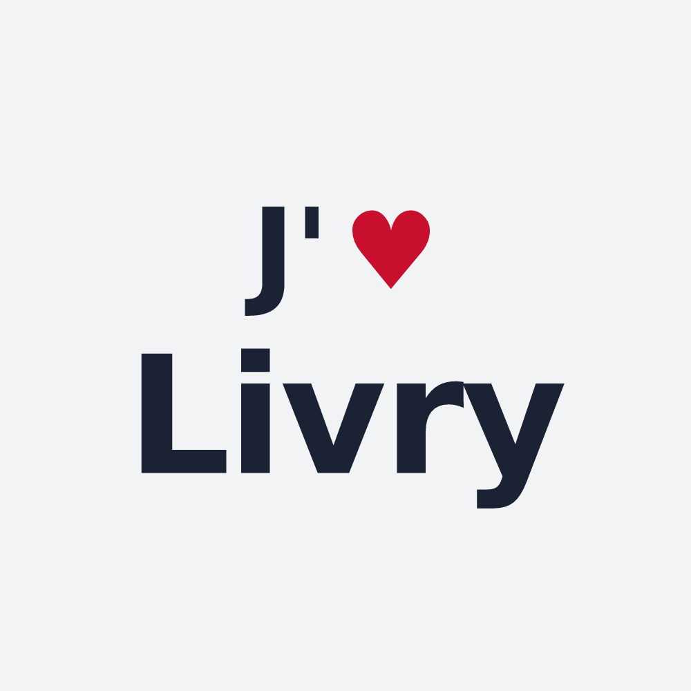 Poster personnalisé Livry — design « J'aime Livry » imprimé sur le poster
