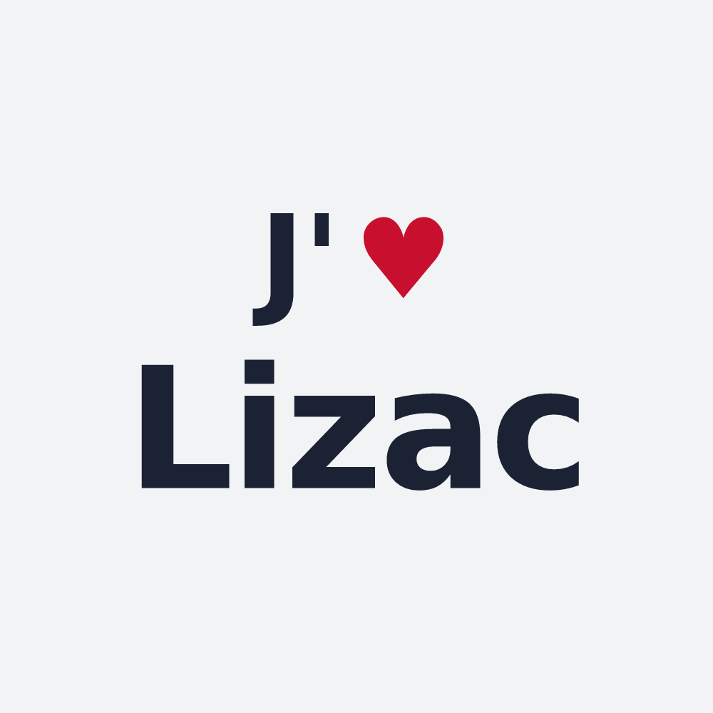 Poster personnalisé Lizac — design J'aime Lizac