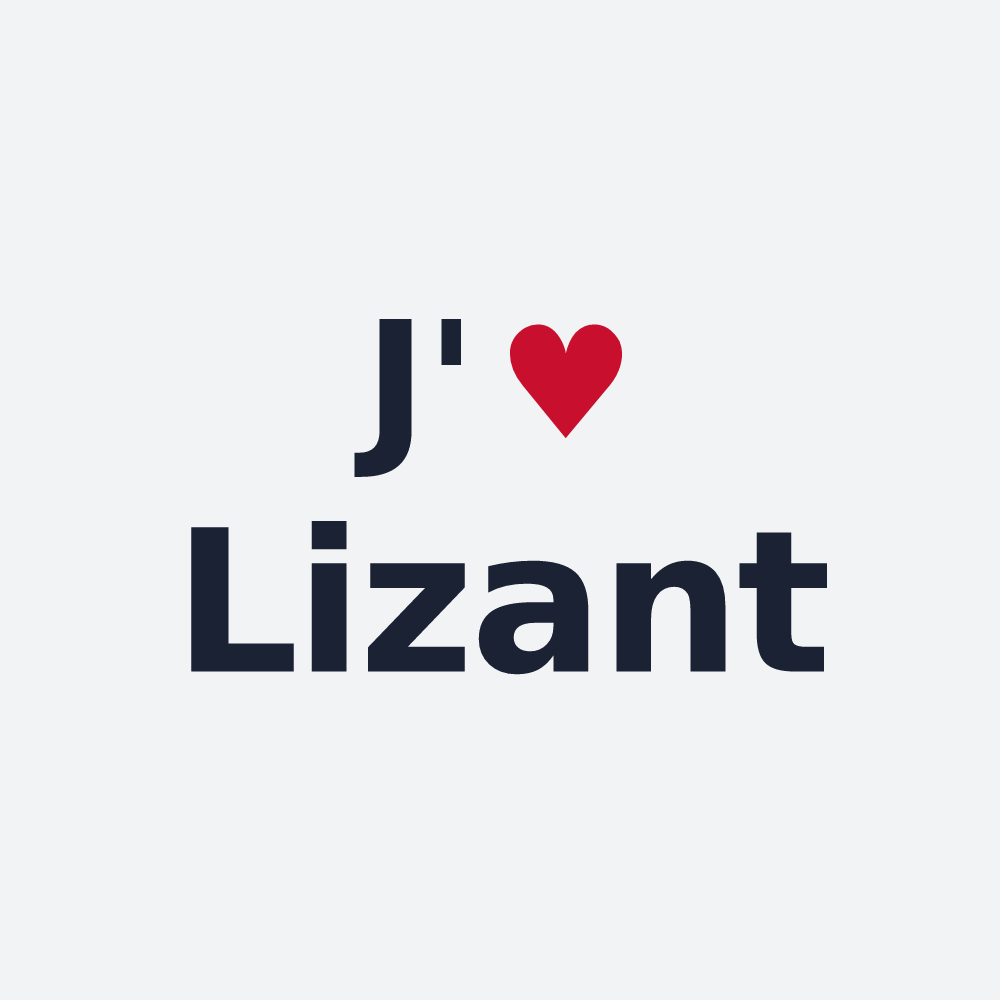Poster personnalisé Lizant — design J'aime Lizant