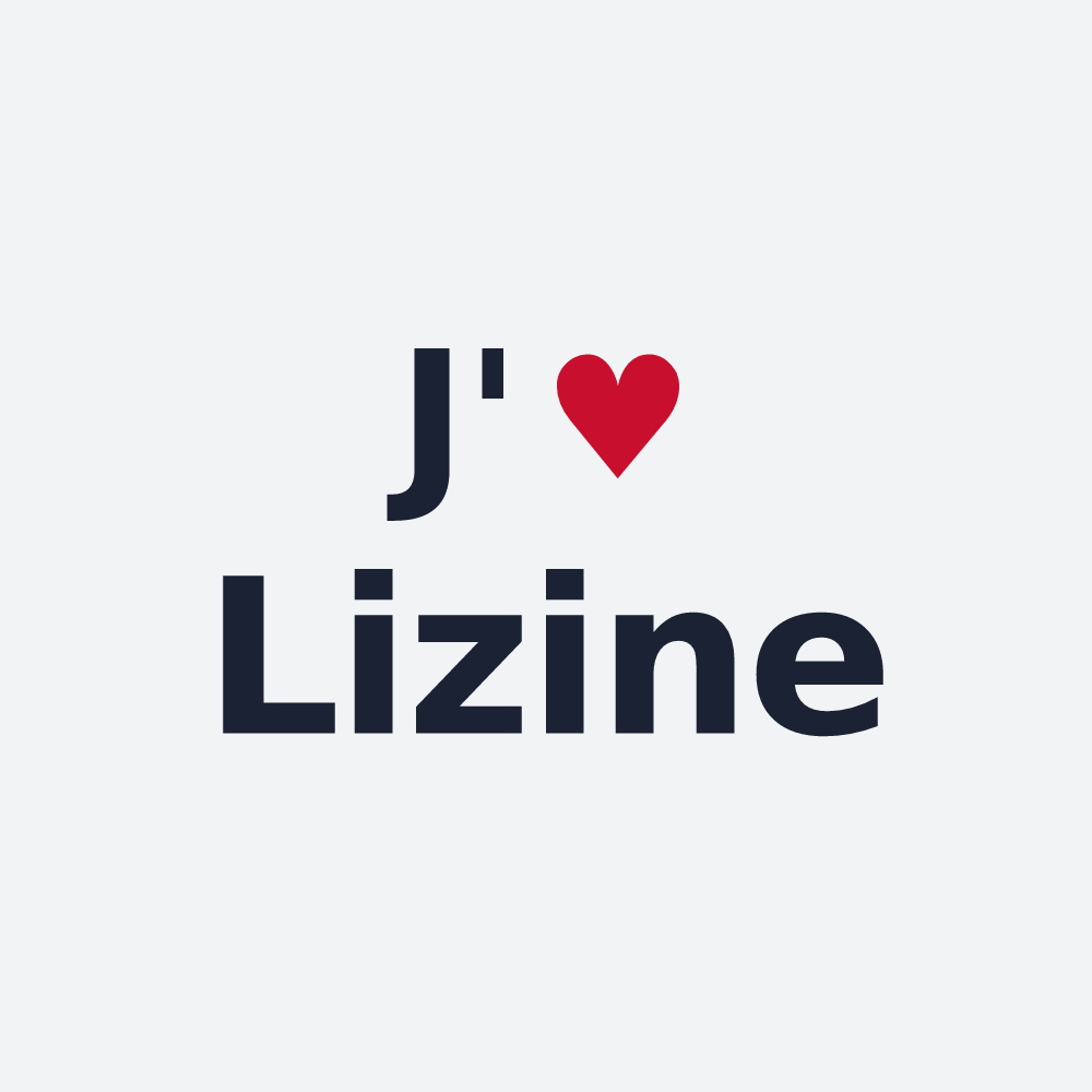 Poster personnalisé Lizine — design « J'aime Lizine » imprimé sur le poster