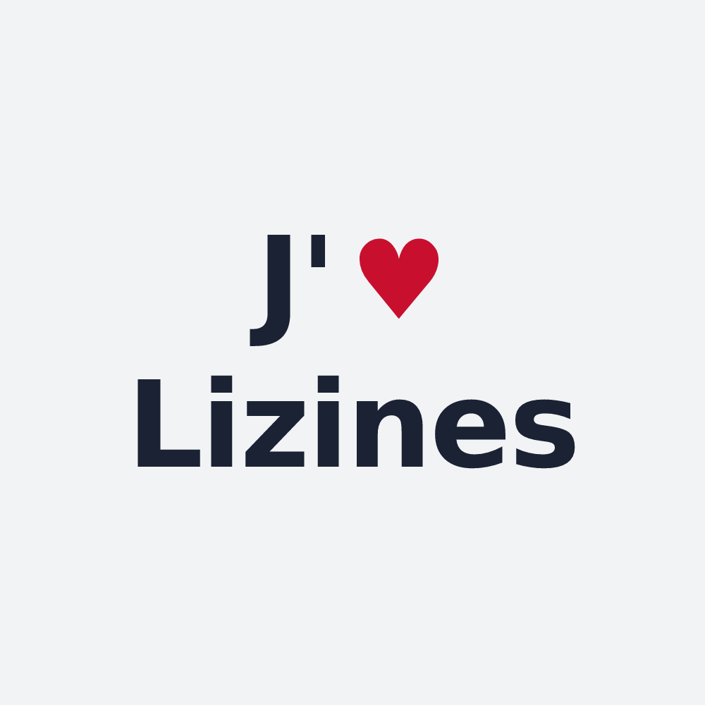 Poster personnalisé Lizines — design J'aime Lizines