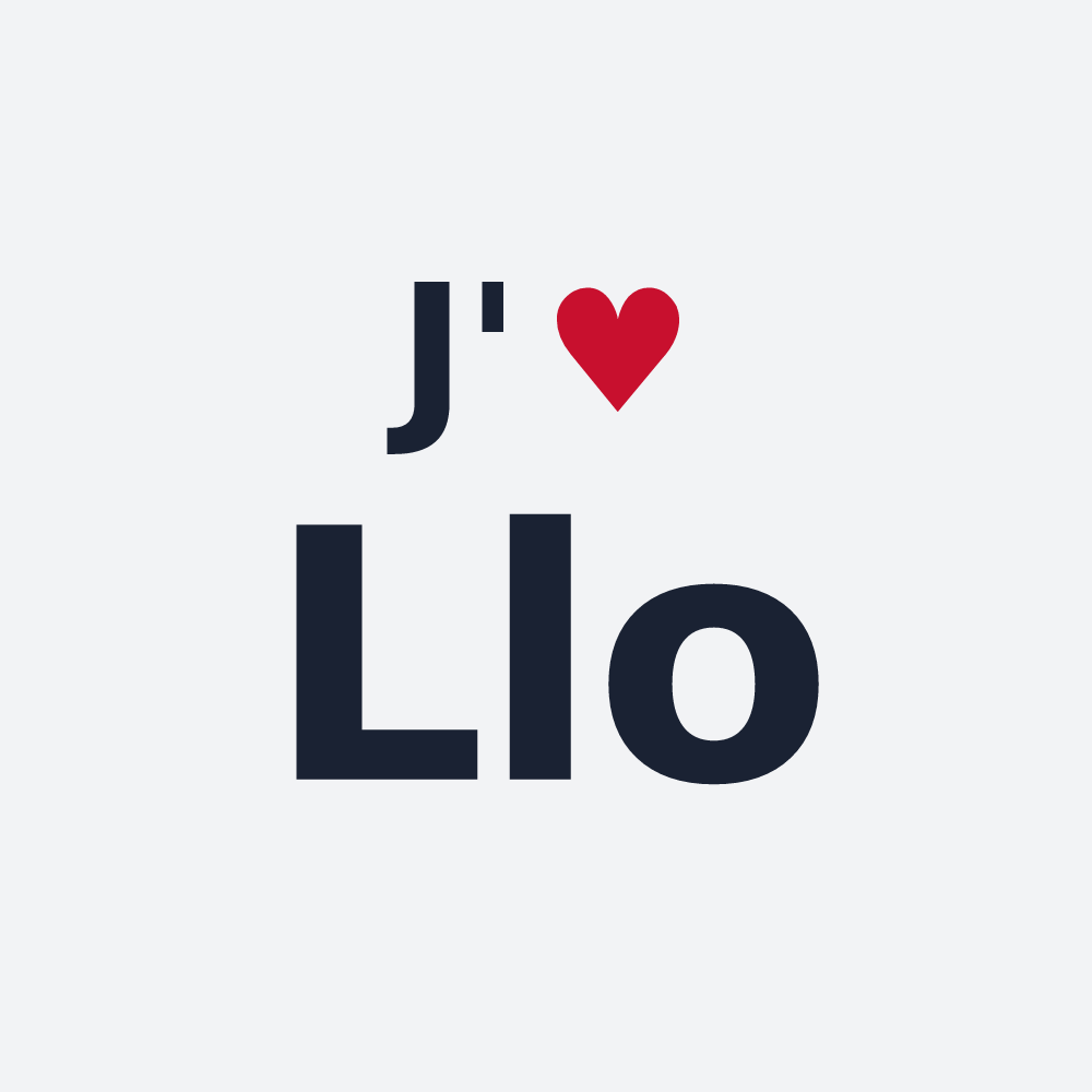 Poster personnalisé Llo — design J'aime Llo