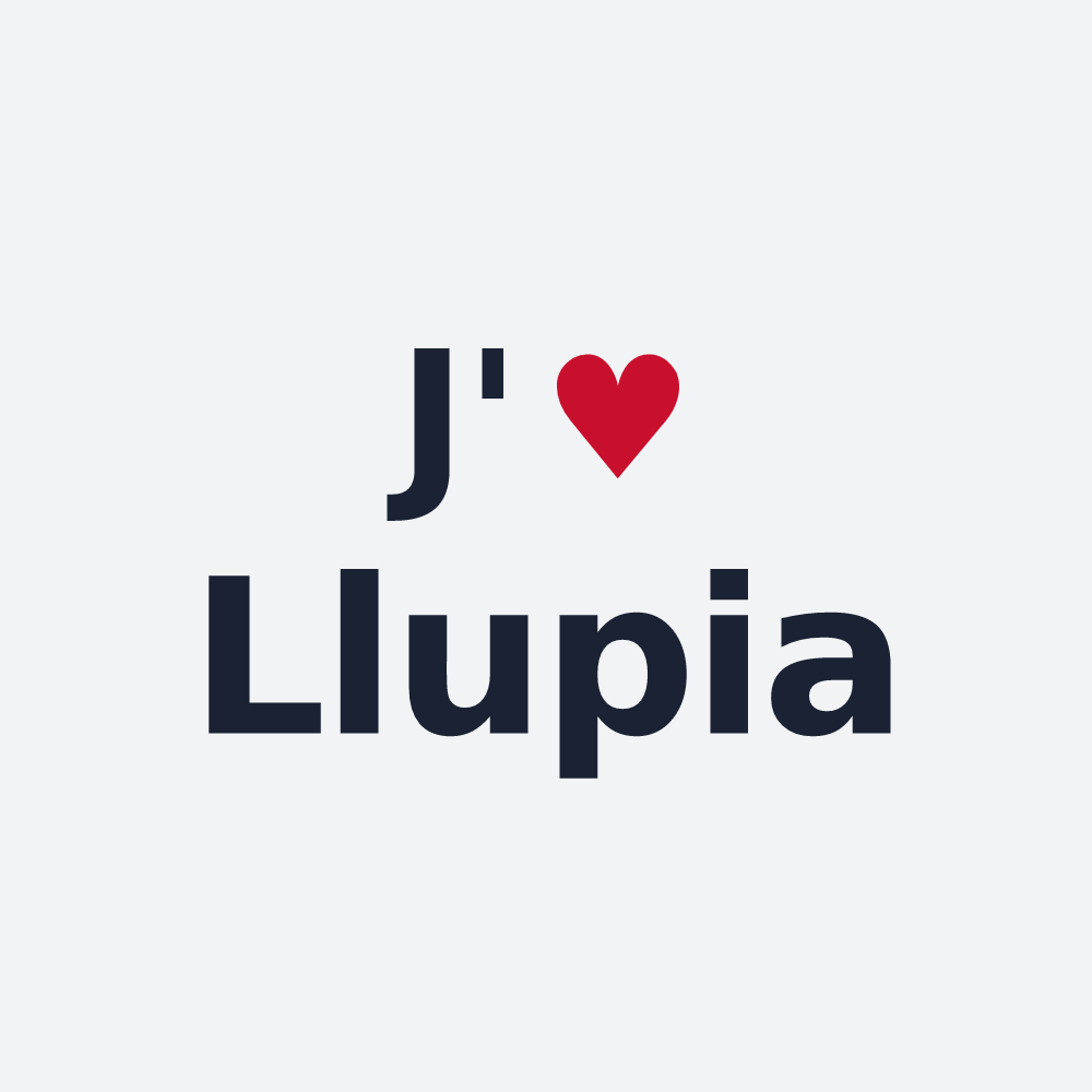 Poster personnalisé Llupia — design J'aime Llupia